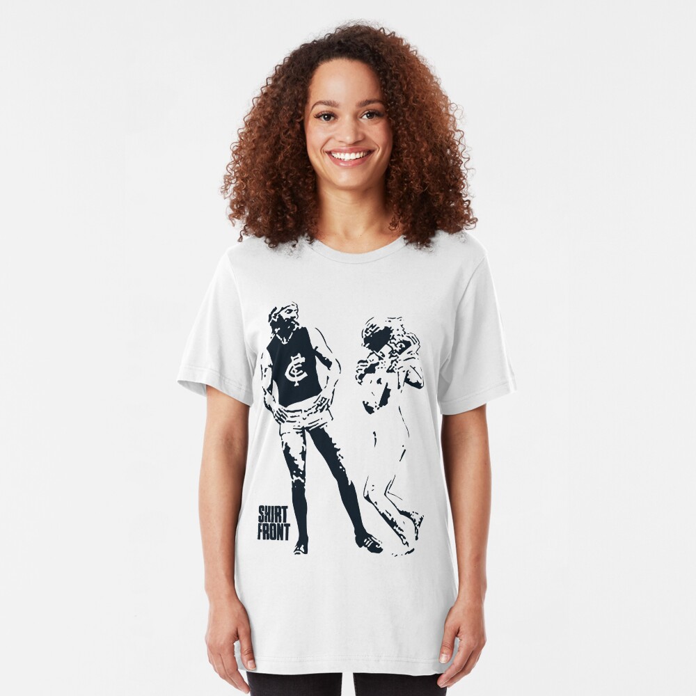 Beauty & The Bruce: White Slim Fit T-Shirt