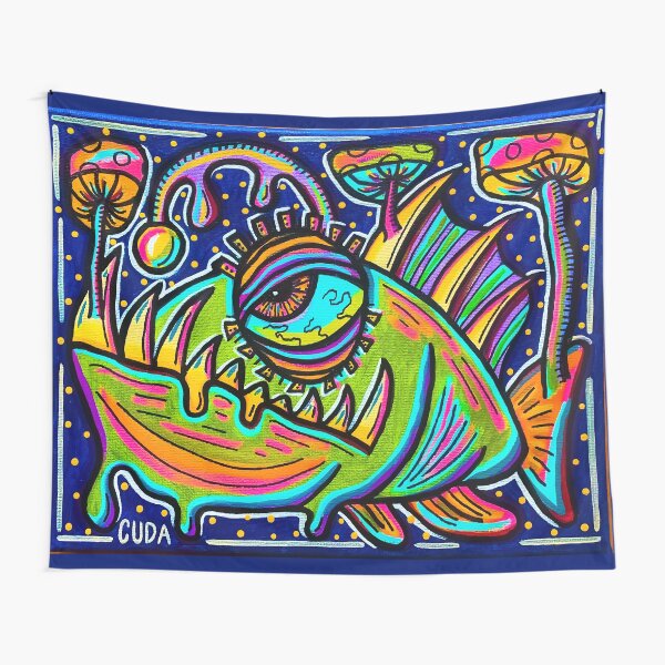 Trippy Angler Fish Tapestry
