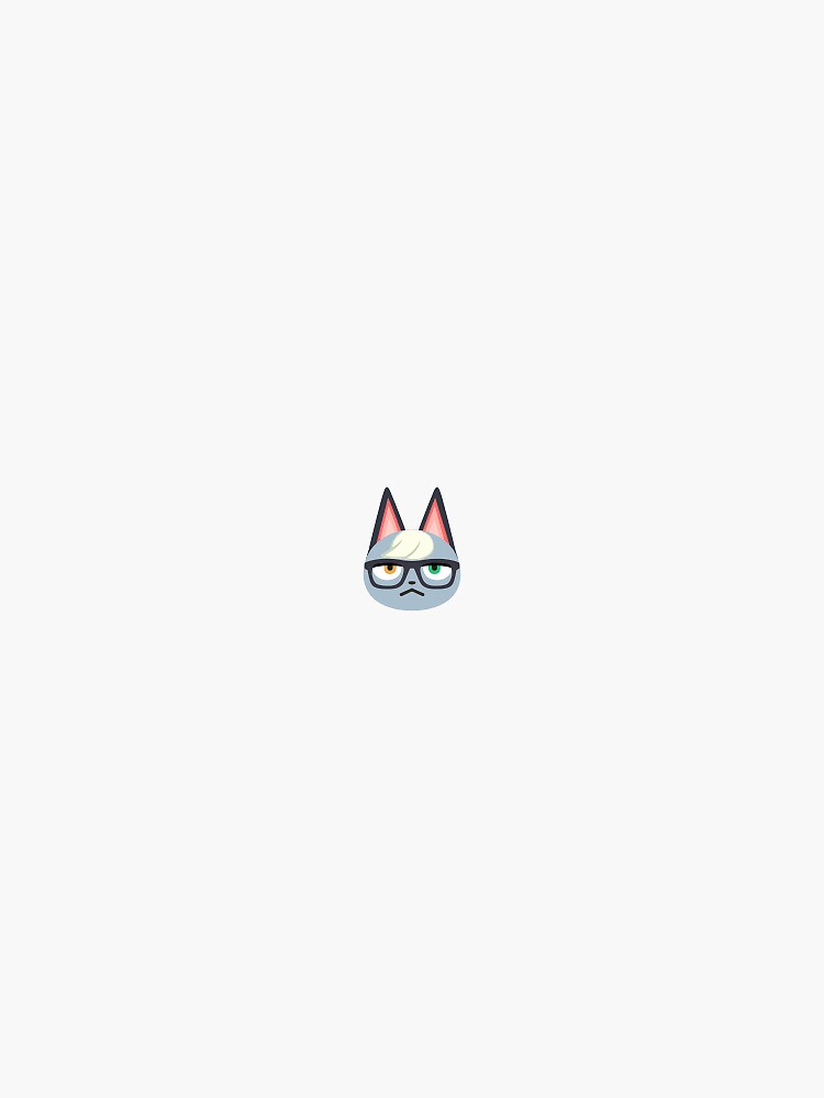 Download "Animal Crossing Raymond Face Icon" Sticker by YaBoiBeak | Redbubble