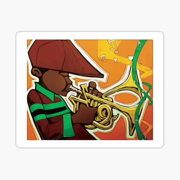 Natural 3 Abstract horn Sticker