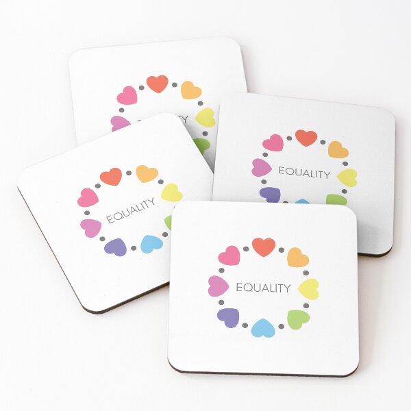 Item preview, Equality LGBT Rainbow Hearts designed and sold by jpremiumdesigns.