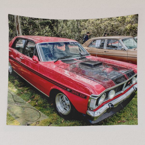 Item preview, Rain spattered Misted bonnet Ford Falcon GTHO designed and sold by Cars around Adelaide.