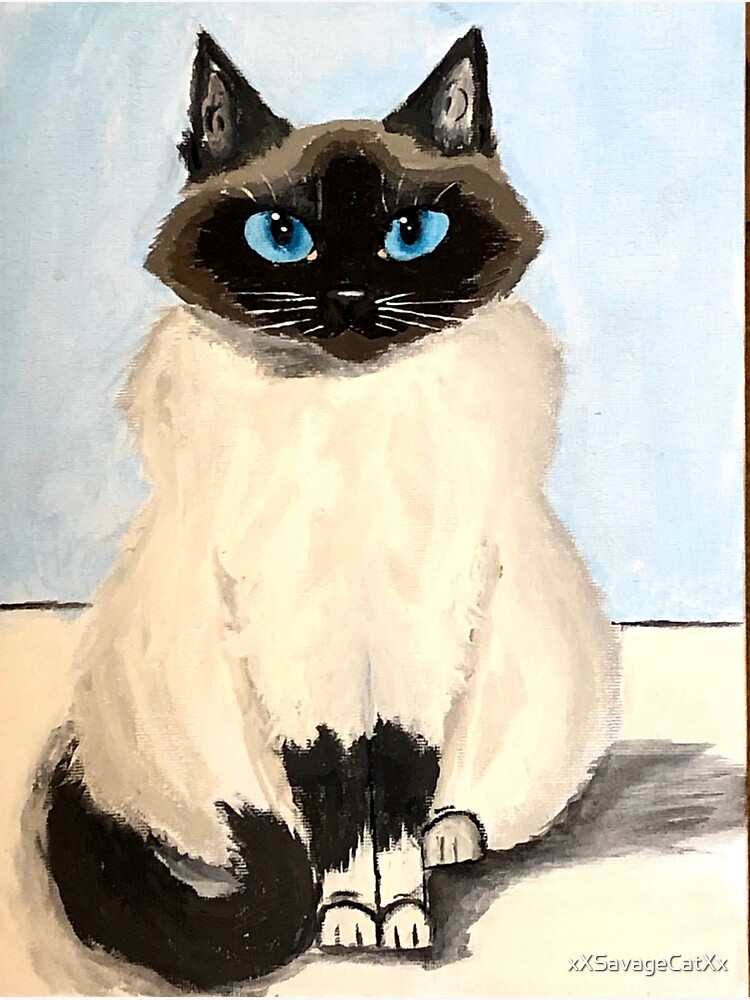 Siamese Cat online Acrylic Painting