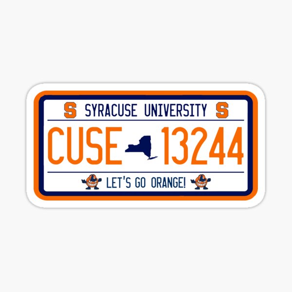 Syracuse License Plate Sticker