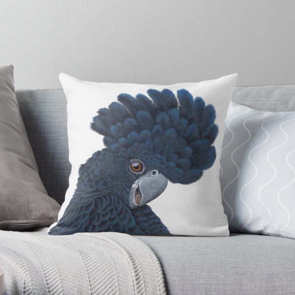 Black Cockatoo Throw Pillow
