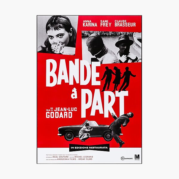 Bande A Part - Jean-Luc Godard / Anna Karina / Sami Frey / Brasseur Photographic Print