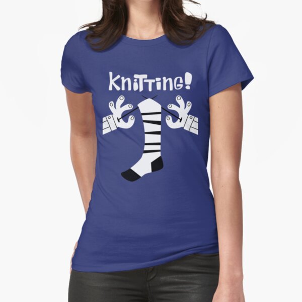 Knitting! Fitted T-Shirt
