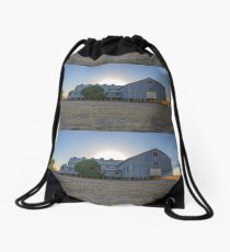 Sun Rising Behind Old Shearing Shed. Drawstring Bag