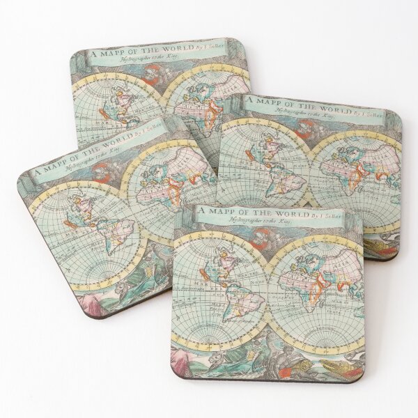 Item preview, Vintage Map of the World  designed and sold by upoutandaway.