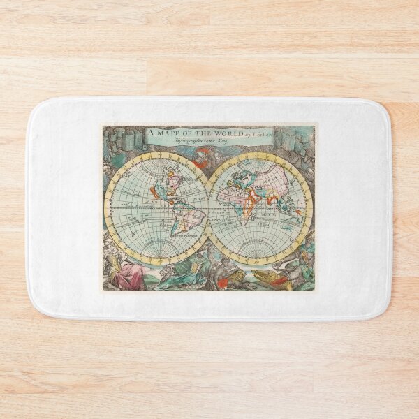 Item preview, Vintage Map of the World  designed and sold by upoutandaway.
