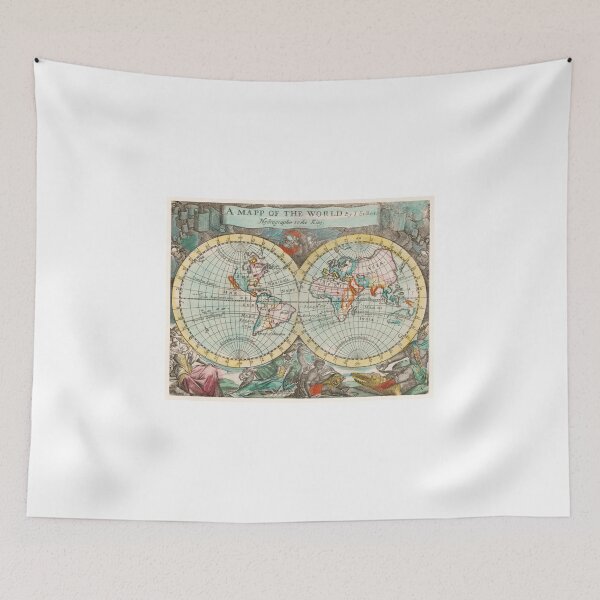 Item preview, Vintage Map of the World  designed and sold by upoutandaway.