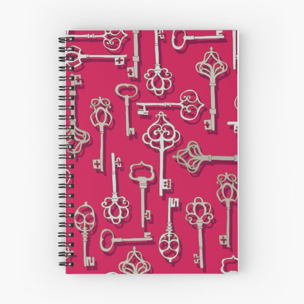 Item preview, Antique Keys Silver Red designed and sold by Cecilia Mok.