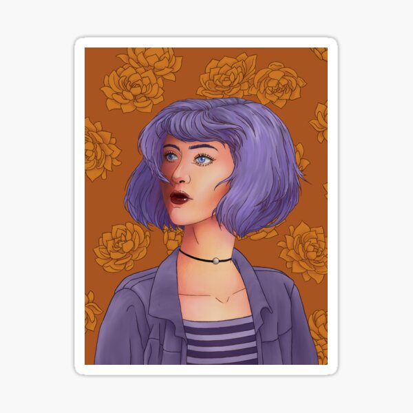 Girl in Purple Sticker