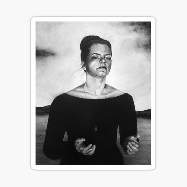 Girl in Black Sticker