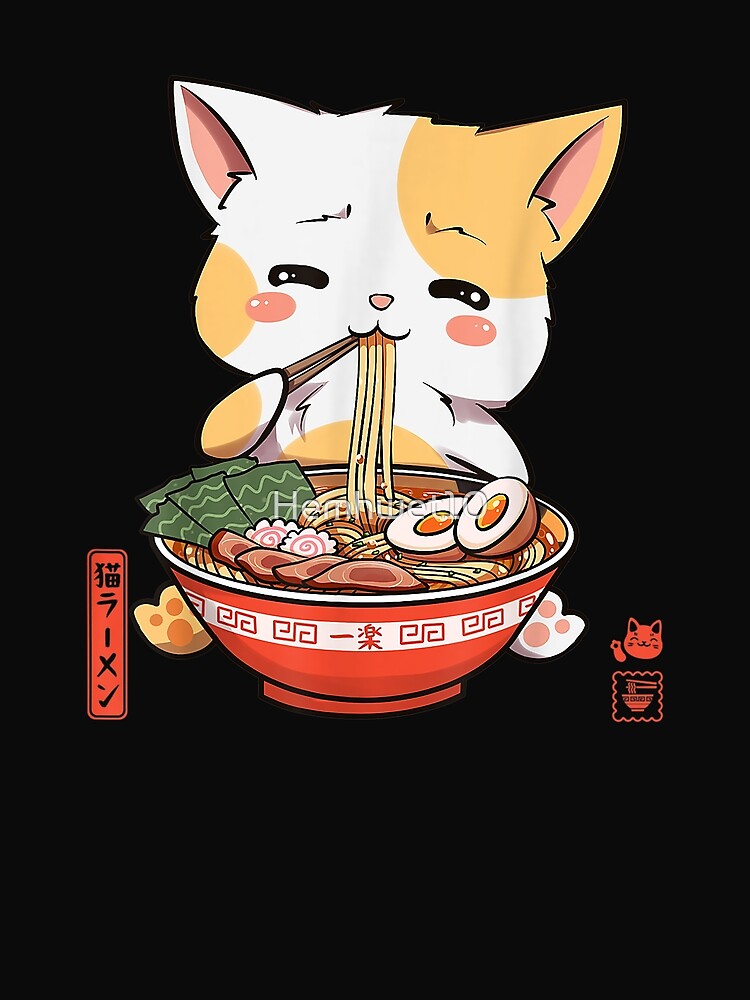 Kawaii Neko Ramen Cute Ramen Cat Japanese Noodle Funny Anime Poster For Sale By Hemhwet10 4142