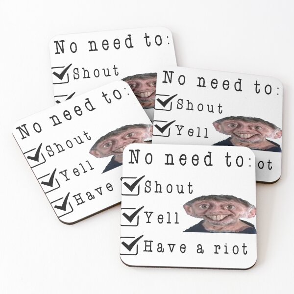 Item preview, no need to shout meme designed and sold by katiekaldrovics.