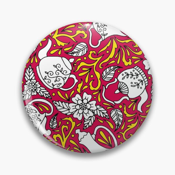 Item preview, Tea Time Red || Tea Pot || Tea Cup || Tea Party designed and sold by Hilary Leslie.