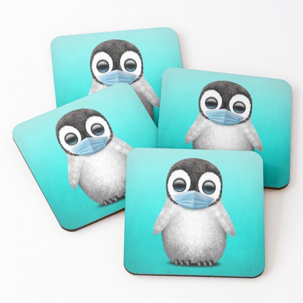 Item preview, Cute Baby Penguin Wearing a Blue Mask designed and sold by JeffBartels.