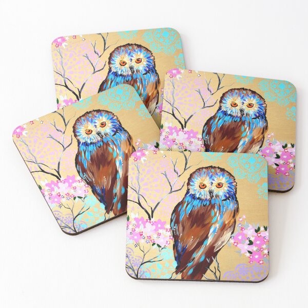 Item preview, owl phone cases with japanese cherry blossom designed and sold by CateJacobs.