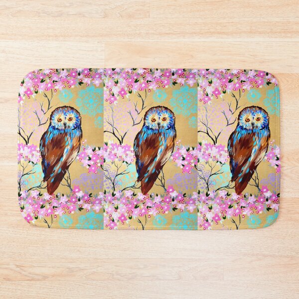 Item preview, owl phone cases with japanese cherry blossom designed and sold by CateJacobs.