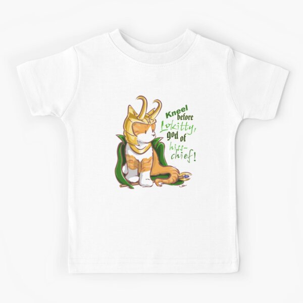Kneel Before Lokitty! (chibi version) Kids T-Shirt