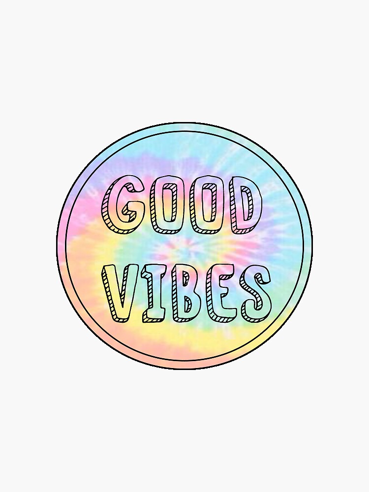 Good Vibes Tie Dye Sticker For Sale By Linnnna Redbubble 7686