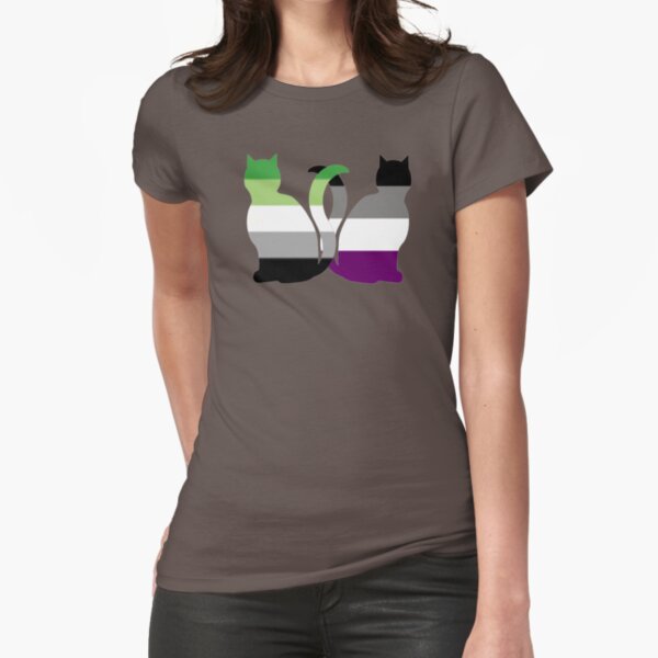 Aro Ace Pride Cats Fitted T-Shirt