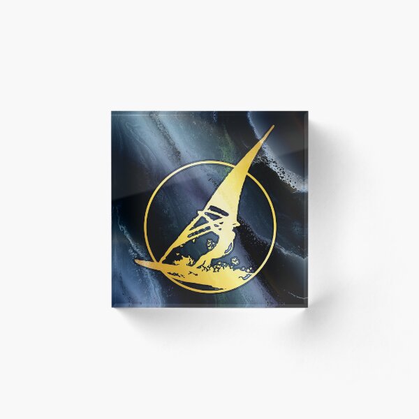 Windsurfing: wind surfer on the waves Acrylic Block