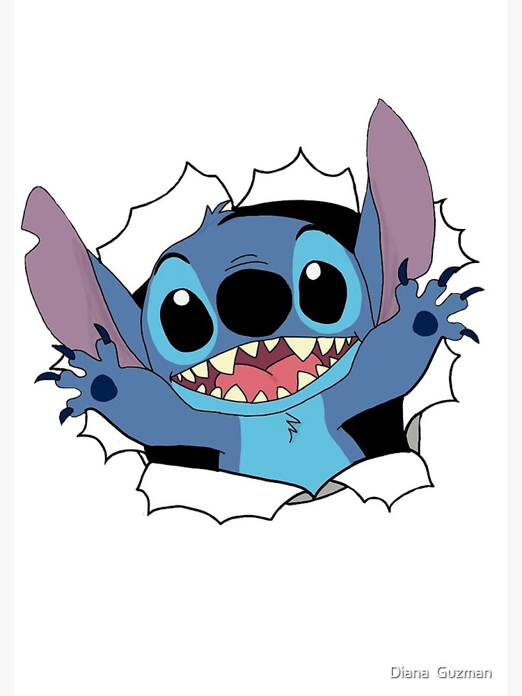 "stitch popping out " Spiral Notebook by Diana20 Redbubble