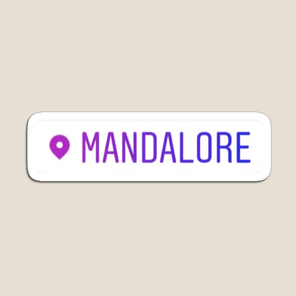Vista previa del artículo con la obra «etiqueta de instagram mandalore», diseñado y vendido por Regina Donato.