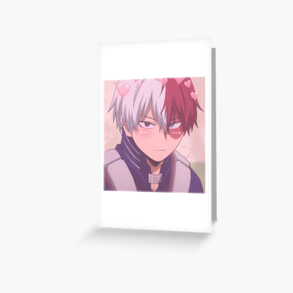 bnha todoroki edit 2 sticker greeting card for sale by modmomo redbubble