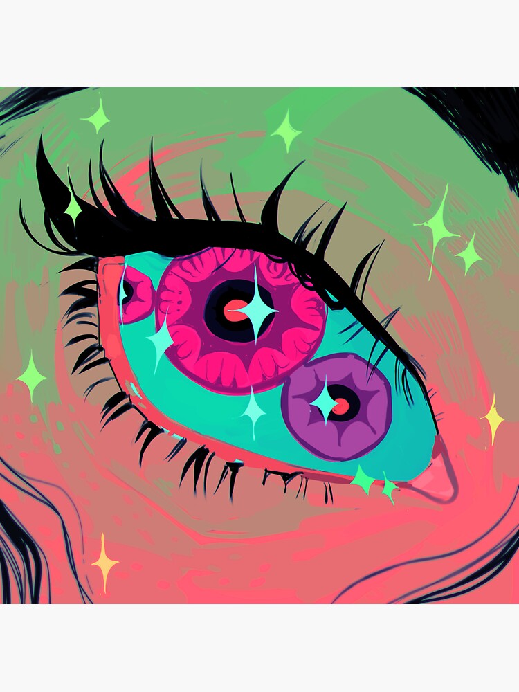 "Glitter Eye" Sticker for Sale by snowpi Redbubble