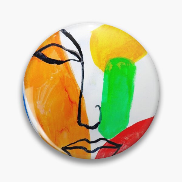 Item preview, Abstract Face With Blue Line designed and sold by Genevieve Esson.