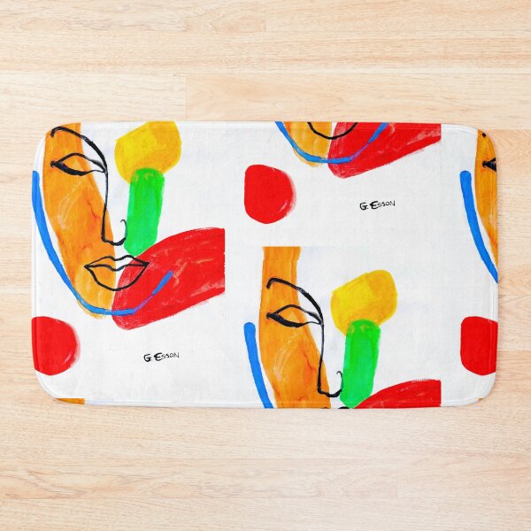 Item preview, Abstract Face With Blue Line designed and sold by Genevieve Esson.