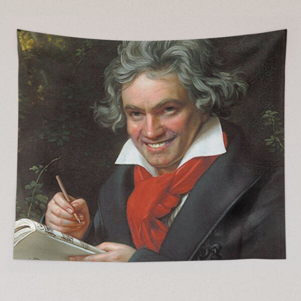 Item preview, Smiling Ludwig Van Beethoven art famous music composer meme designed and sold by MindChirp.