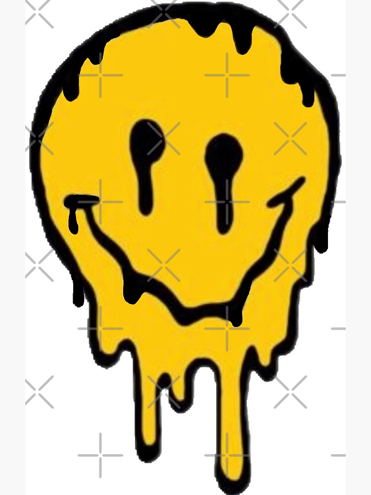 "Drippy smiley face" Art Print by nblefkowitz | Redbubble