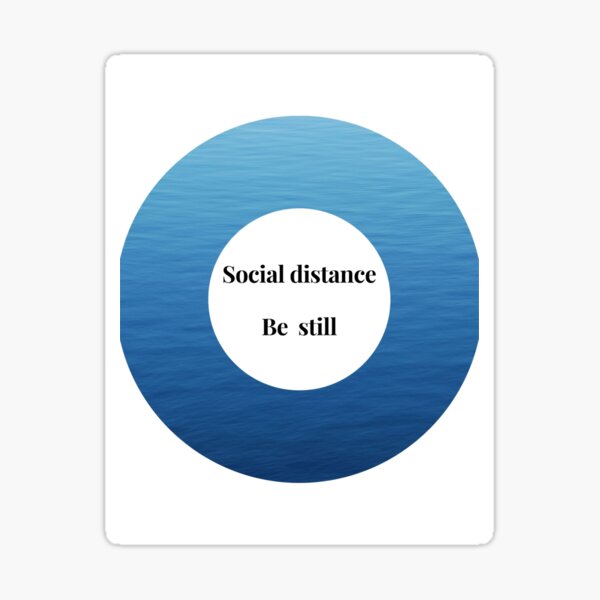 Vista previa del artículo con la obra «Distanciamiento social - Cuarentena 2020», diseñado y vendido por Susan Pfrender.