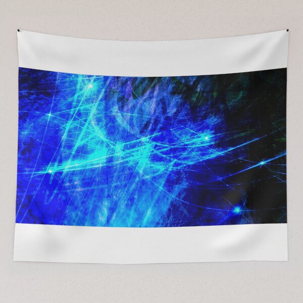 Item preview, Gorgeous Digital Blue Glowing Fiber Optic Data Cables in Outer Space designed and sold by IncrediVFX.