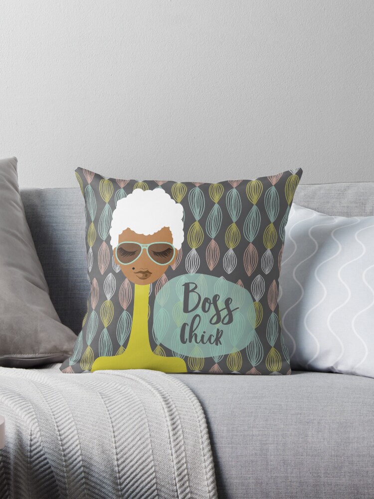 Thumbnail 1 of 4, Pillow, Boss Chick designed and sold by 6256design.