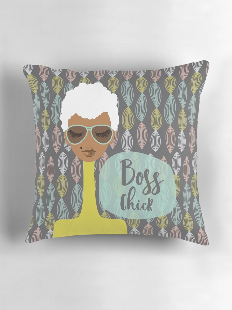 Thumbnail 3 of 4, Pillow, Boss Chick designed and sold by 6256design.