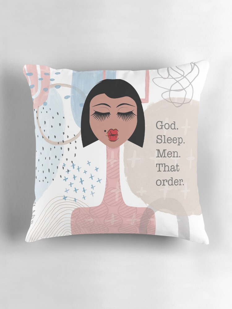 Thumbnail 3 of 4, Pillow, God. Sleep. Men. That order. designed and sold by 6256design.