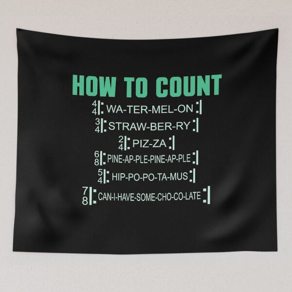 Item preview, How to count music stanzas sing gift designed and sold by redshirtz.