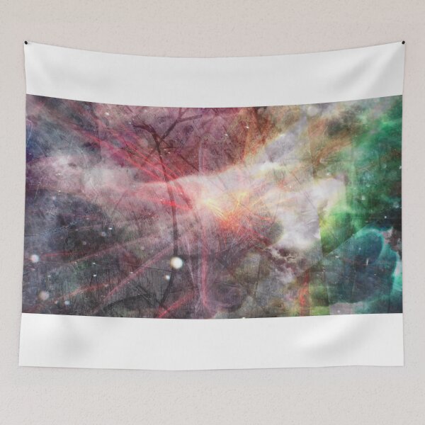 Item preview, Murky Galactic Orange Laser Light Beams Shining Through Space Clouds designed and sold by IncrediVFX.