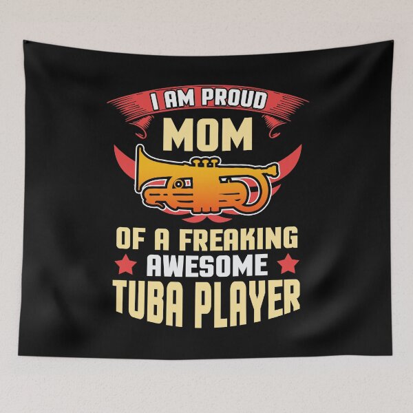 Item preview, I am proud mom tuba music mom gift designed and sold by redshirtz.