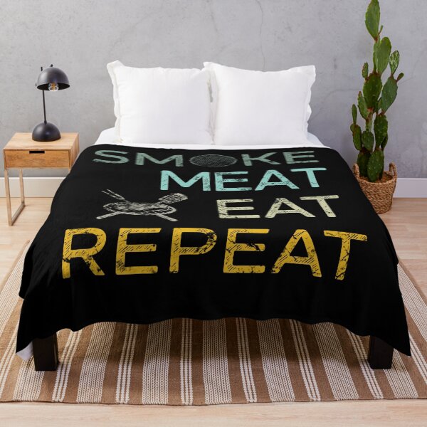 Item preview, BBQ Smoke Meat Eat Repeat designed and sold by AndApArt.