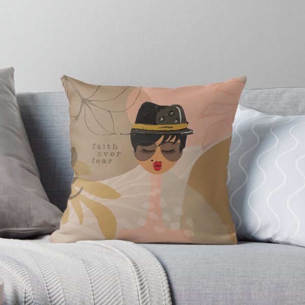Faith Over Fear Throw Pillow