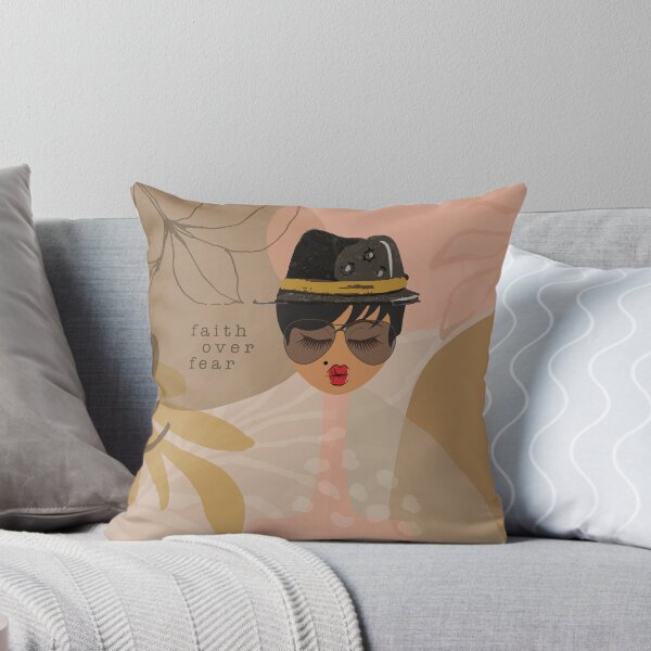 Faith Over Fear Throw Pillow