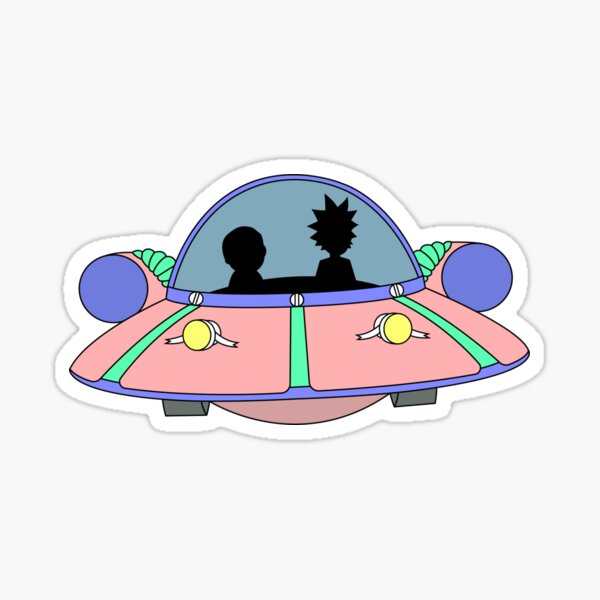 Rick and Morty spaceship Sticker