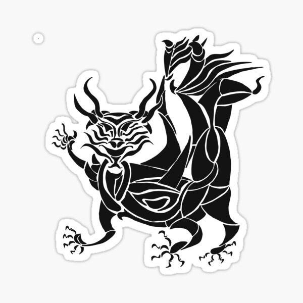 Dragon Chinois Tribal Sticker