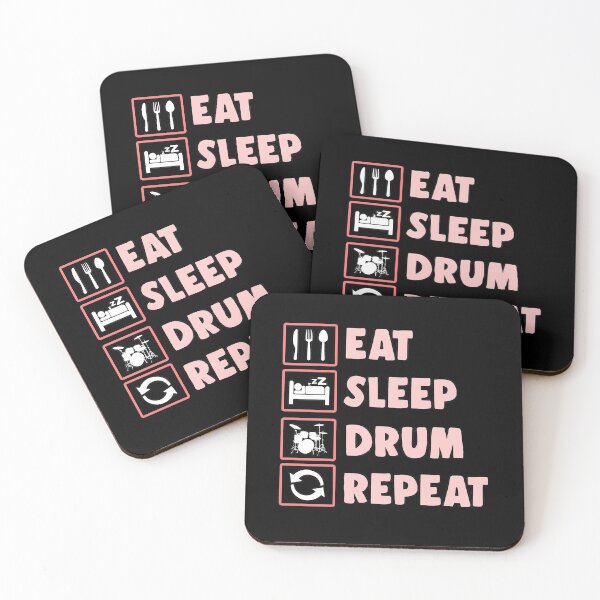 Item preview, Eat sleep drum repeat drum kit music gift designed and sold by redshirtz.